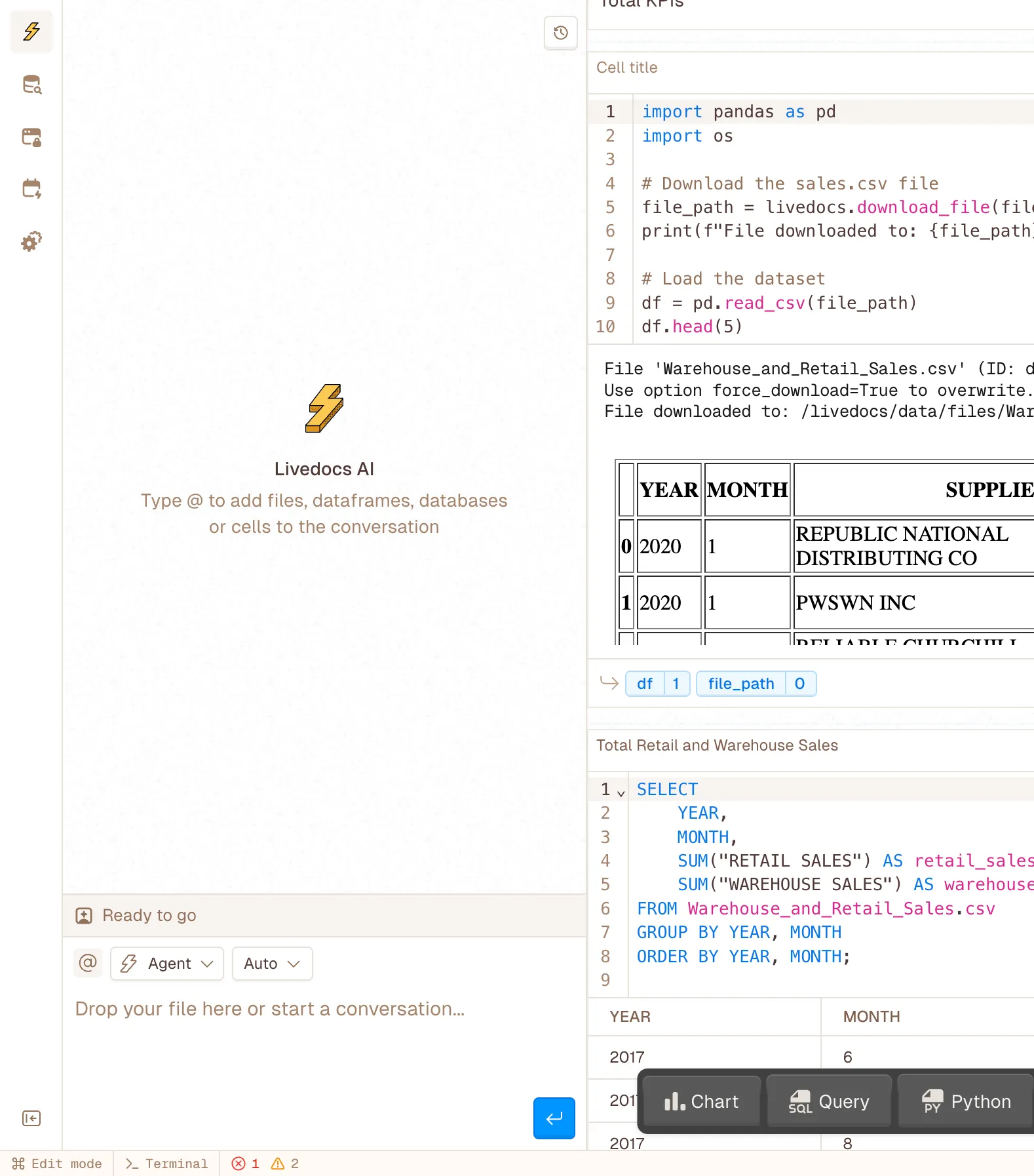 Livedocs AI Agent