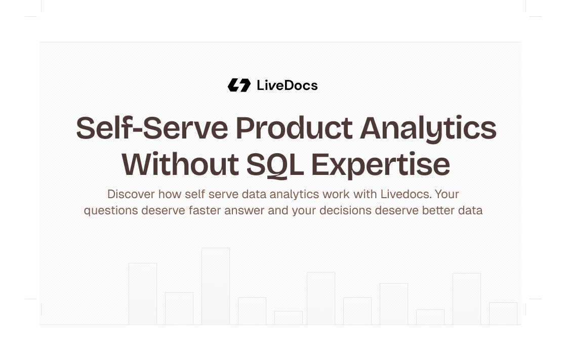 Livedocs Vector Self-Serve Product Analytics Without SQL Expertise
