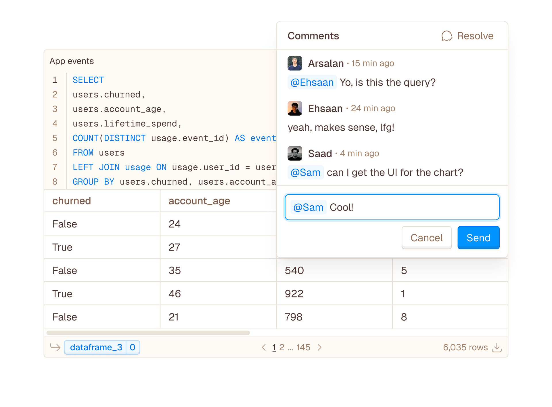 Comment feature