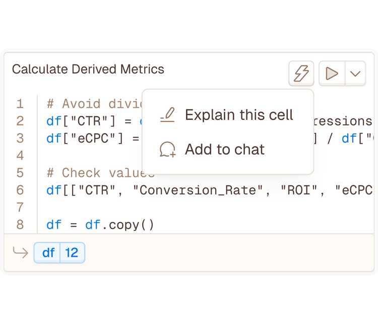 Work explanation interface